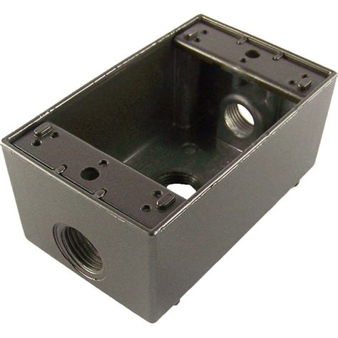 commercial electric 1-gang outdoor outlet box|3 Hole One.